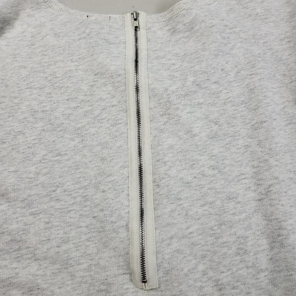 J Crew Sweatshirt Tunic Gray Back Zip Small - Picture 4 of 12